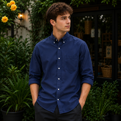 Mfw plain formal Shirts single pcs @299 and Buy 4 pcs combo @999(Navy blue)