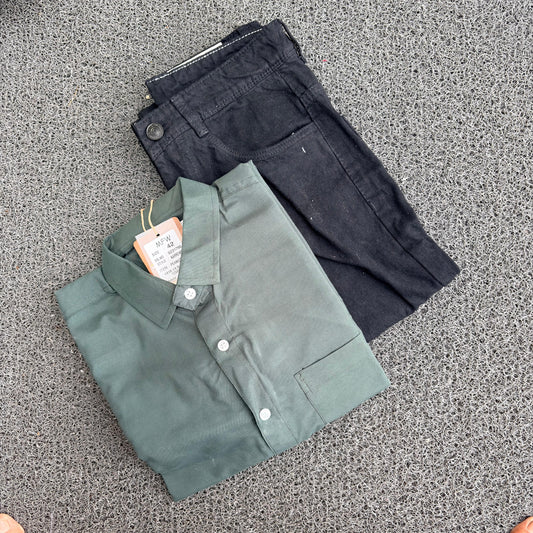 2 in 1 Combo Big size plain formal shirts + Mom fit jeans @600
