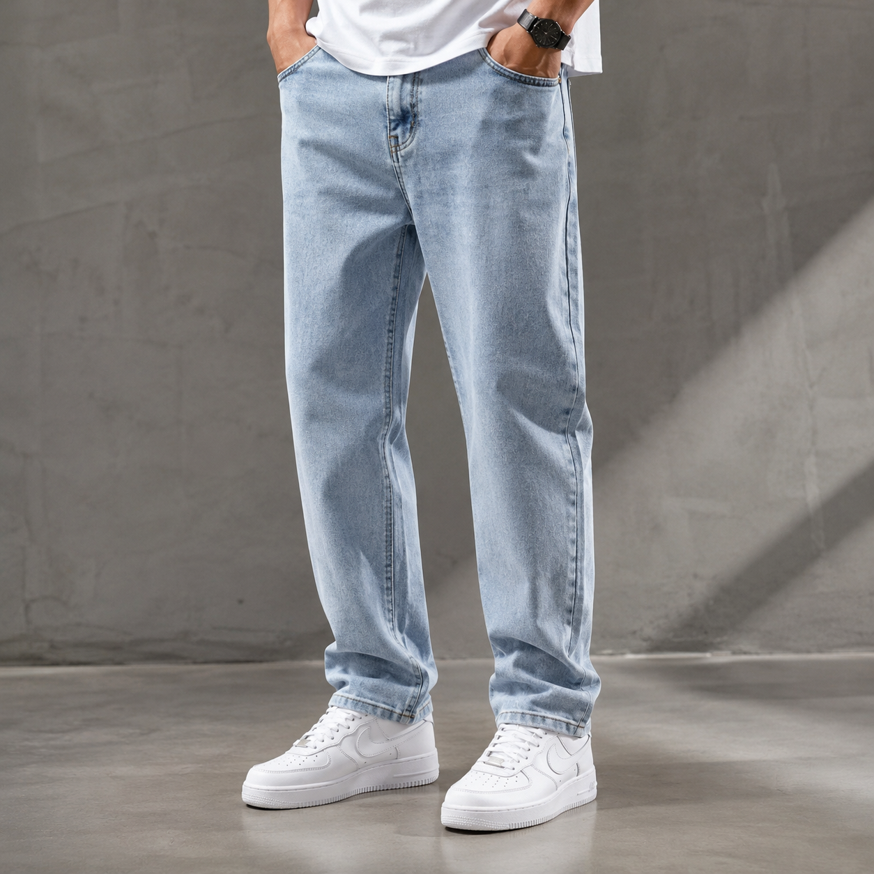 MFW plain mom fit jeans pant single pcs @350 and Buy 3 pc combo @999[Ice blue ]