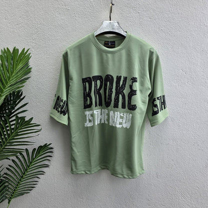 Round neck Front and back Printed droup shoulder Tshirt 1 pc @199 and 3 pcs @ 499