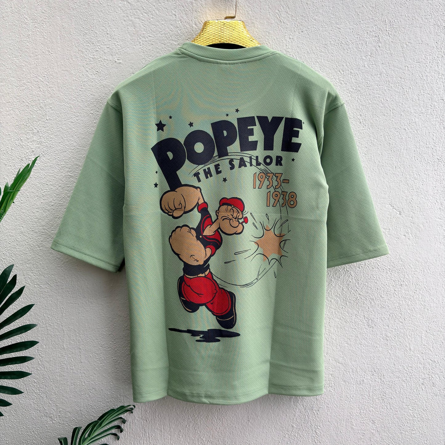 Popeye design Round neck Front and back Printed droup shoulder Tshirt 1 pc @199 and 3 pcs @ 499