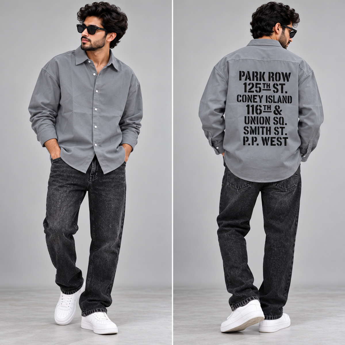 2 in 1 combo MFW Back printed shirts + mom fit jeans pant buy @600 rs only