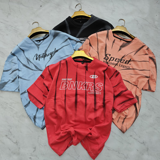 3 in 1 combo buy 3 pcs Random design Drop shoulder acid wash Spray tshirts buy 500 only(Read description before ordering)
