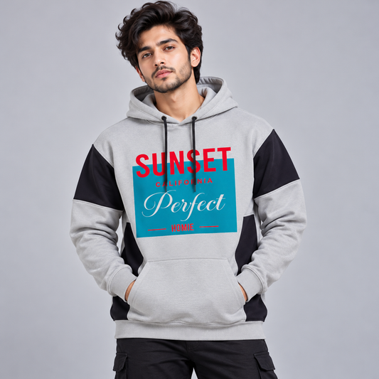 Men's Full sleeve Stylish front print premium  Hoodies tshirt single pcs @249(grey) (Fabric Reference – Please Read Description)