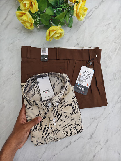 2 in 1 combo viscose shirts+ korean baggy pants combo buy @600 rs