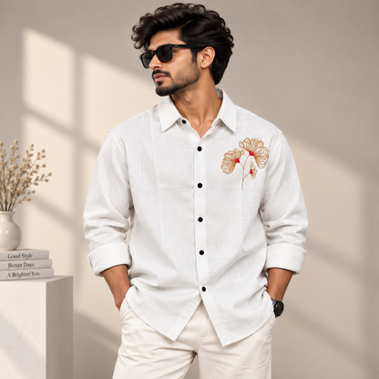 MFW Lenin embroidery work shirts Single pcs @299 and Buy 4 pcs combo @999
