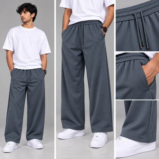 Mfw Imp Wide Leg baggy pants buy @350Rs (Grey)