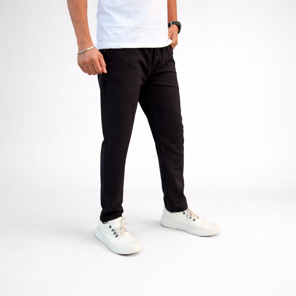 Popcorn track pants buy 3 pcs @499(Black)