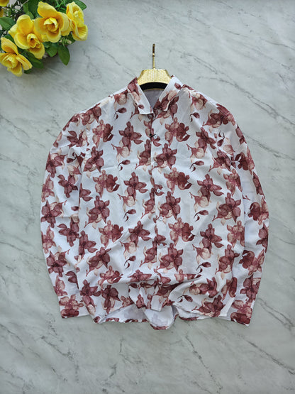 MFW Floral Viscose Printed Full Sleeve Shirt Single pcs @299 and Buy 4 pcs combo @999