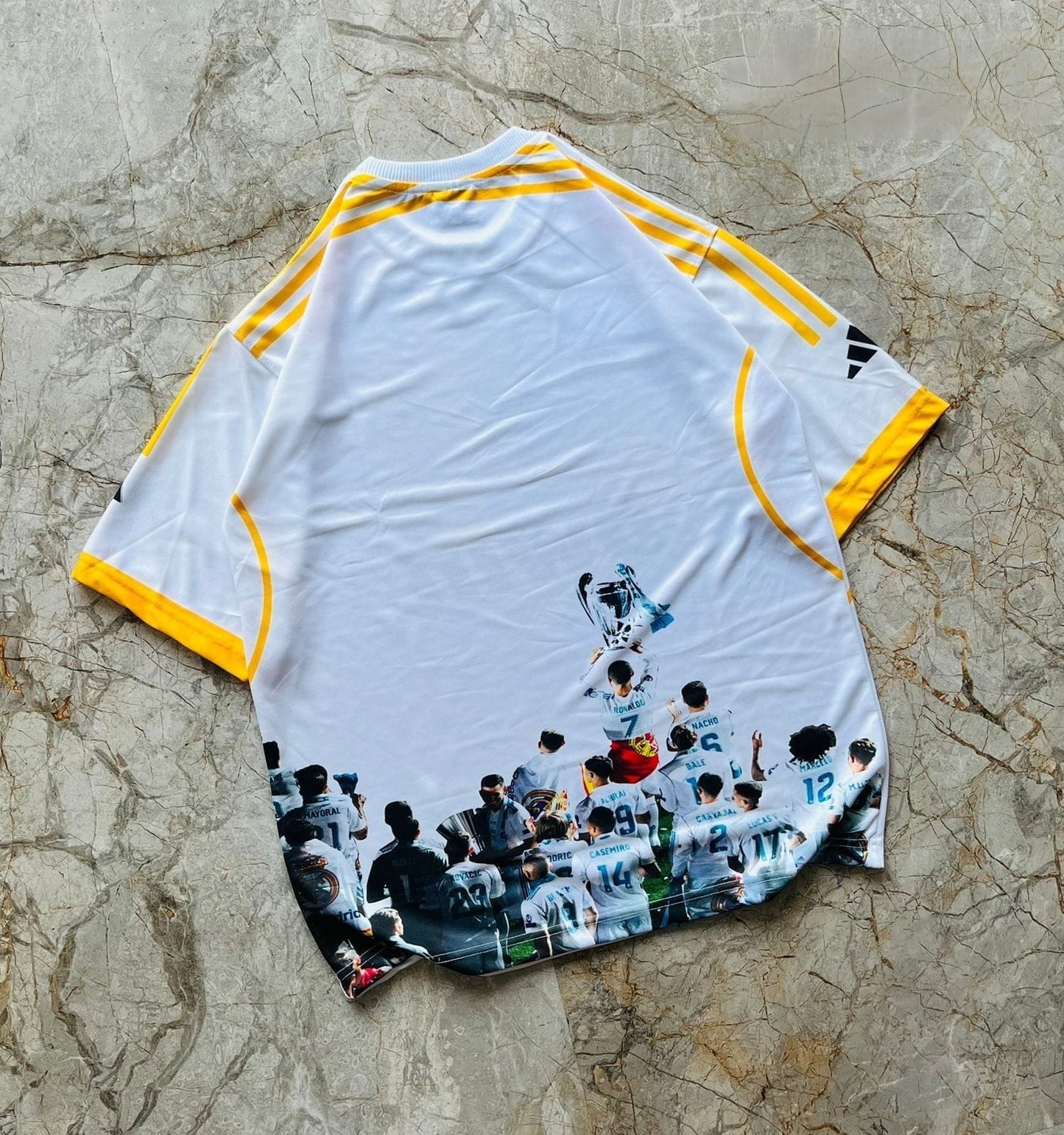 Half sleeve front and back printed football jersey buy @200