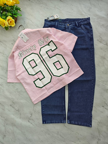 2 in 1 Combo Boxy baggy back printed shirts + Baggy jeans pant buy @600 rs