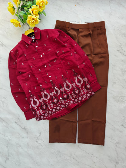 2 in 1 Combo MFW bottom printed shirts + Korean Baggy pant buy @600 rs only