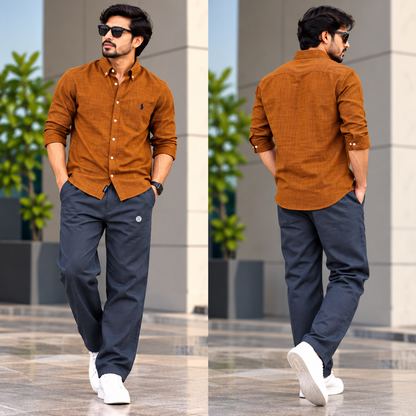 2 in 1 Combo MFW Lenin shirts + lenin relax fit pant buy @500 rs only