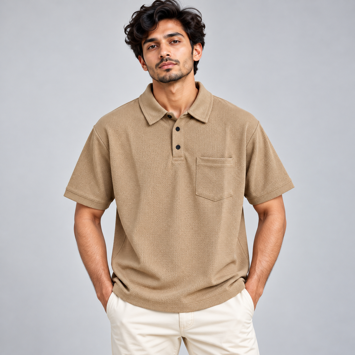 MFW Popcorn polo collar Tshirt 1 pc @199 and 3 pcs @ 499