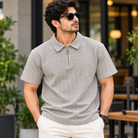 Mfw Half sleeve zipper Tshirt 1 pc @199 and 3 pcs @ 499