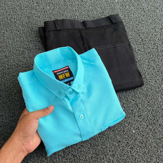 2 in 1 Combo Old money type Lenin Shirts + Lenin polo fit pant buy @ combo @600