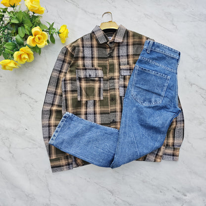 2 in 1 combo mfw back printed shirts+plain momfit jeans pant combo buy @600 rs only