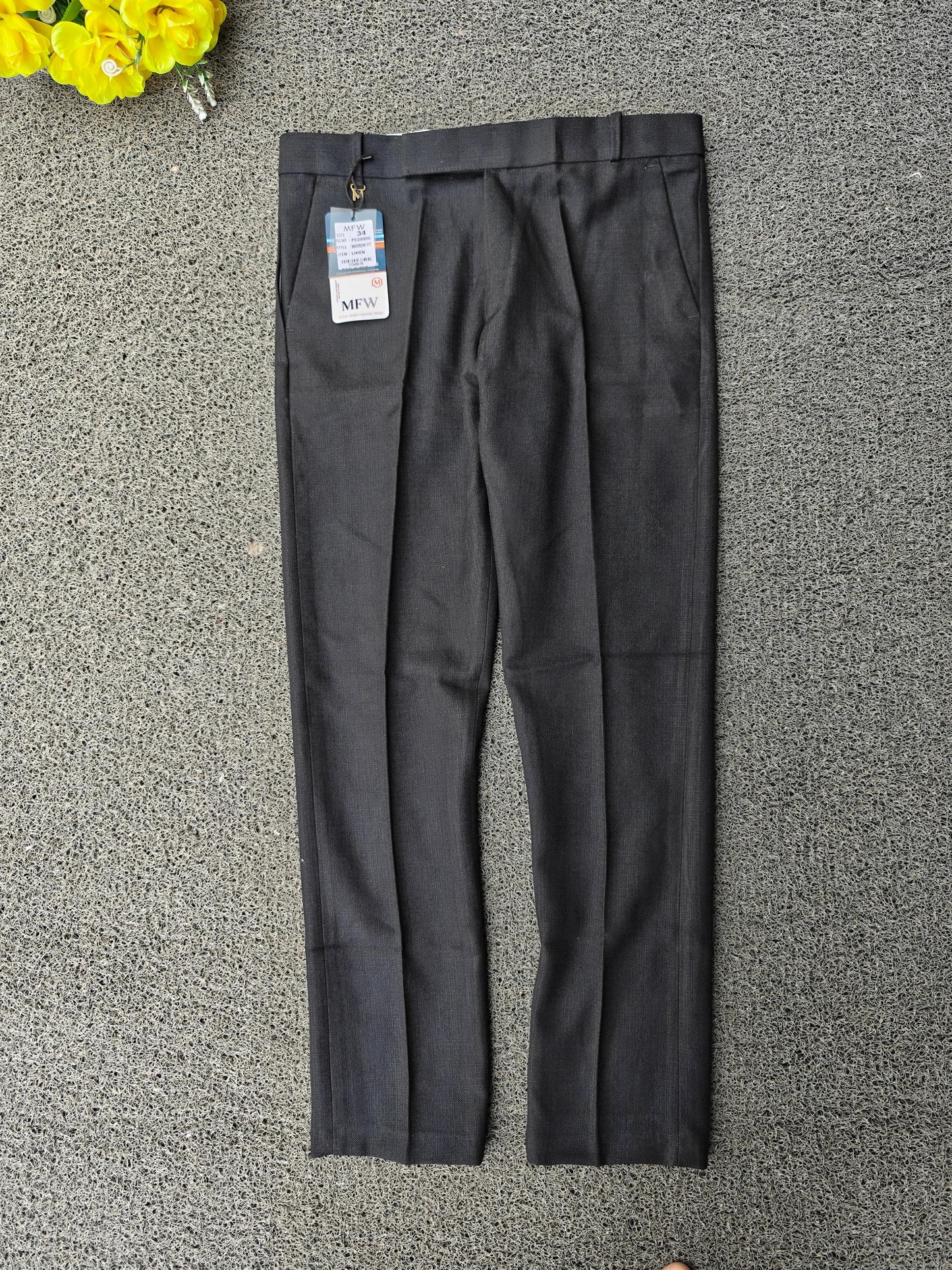 MFW Men's lenin textured polofit pants  buy 3 pant @ 1200 (black)