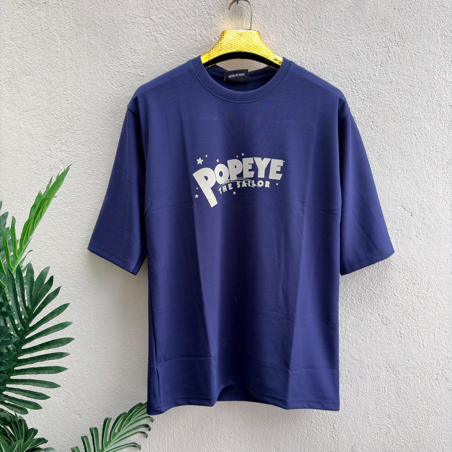 Popeye design Round neck Front and back Printed droup shoulder Tshirt 1 pc @199 and 3 pcs @ 499