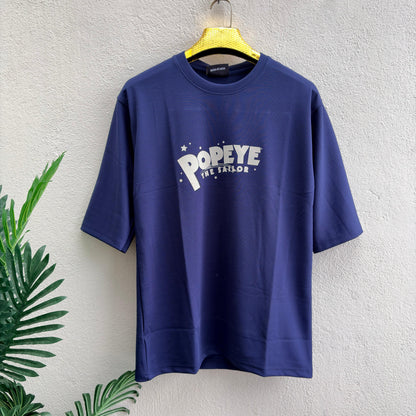 Popeye design Round neck Front and back Printed droup shoulder Tshirt 1 pc @199 and 3 pcs @ 499