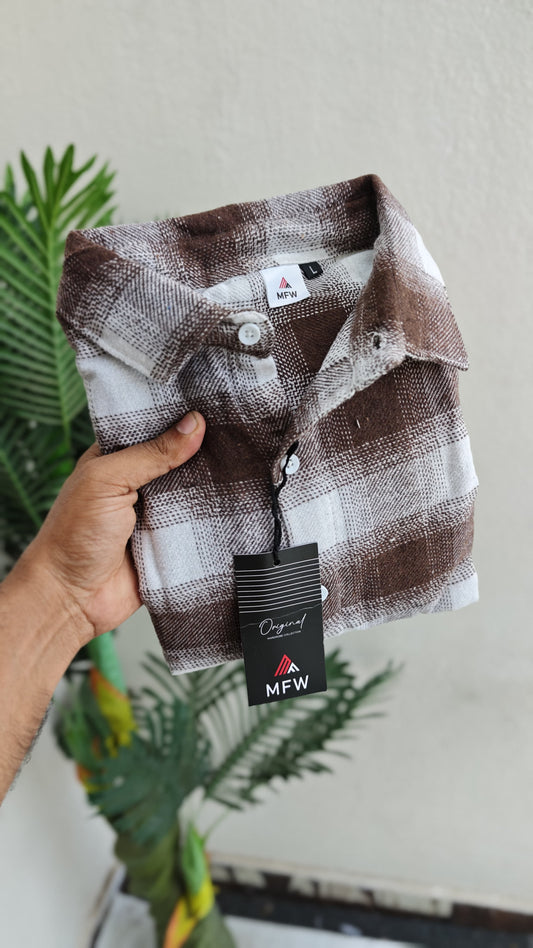 MFW Brush cotton checked shirts Single pcs @299 and Buy 4 pcs combo @999(Baggy Fit)