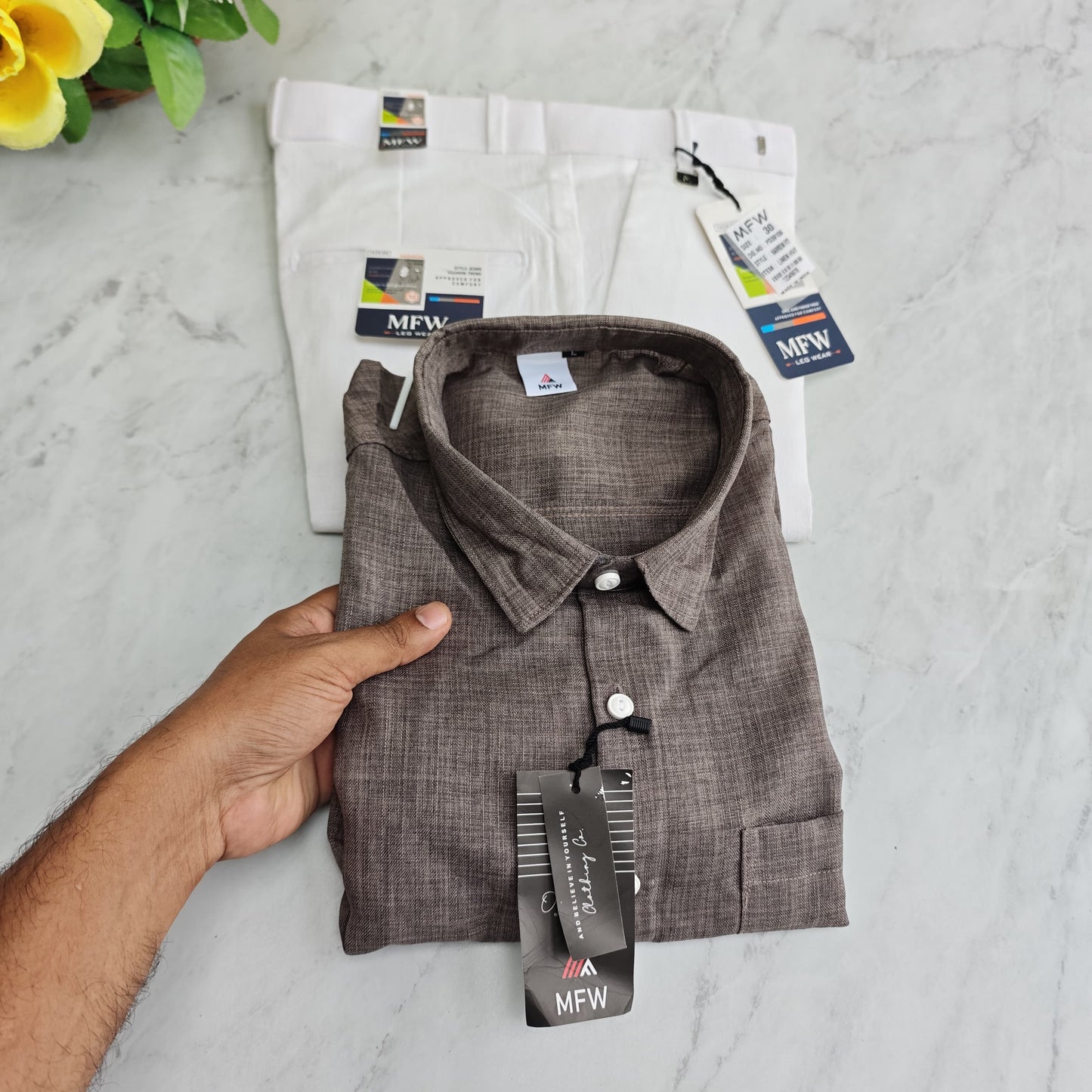 2 in 1 combo korean lenin shirts + MFW lenin polo fit pants combo buy @600 rs only