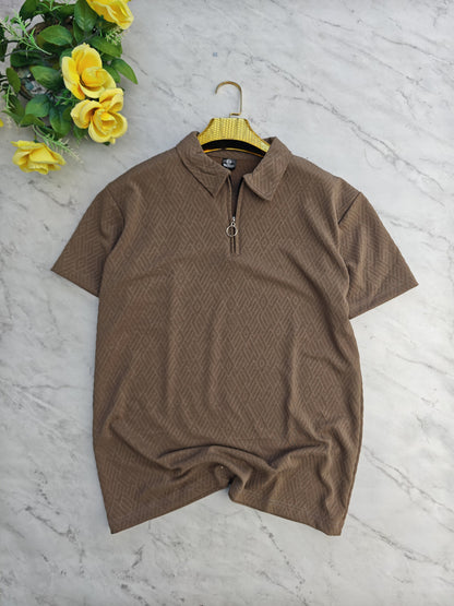 Mfw Half sleeve zipper Tshirt 1 pc @199 and 3 pcs @ 499