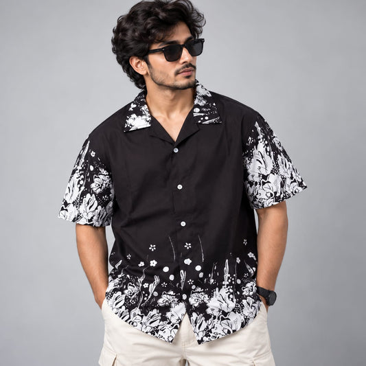 MFW Cuban Collar Border print half sleeve viscous shirts buy @250rs only
