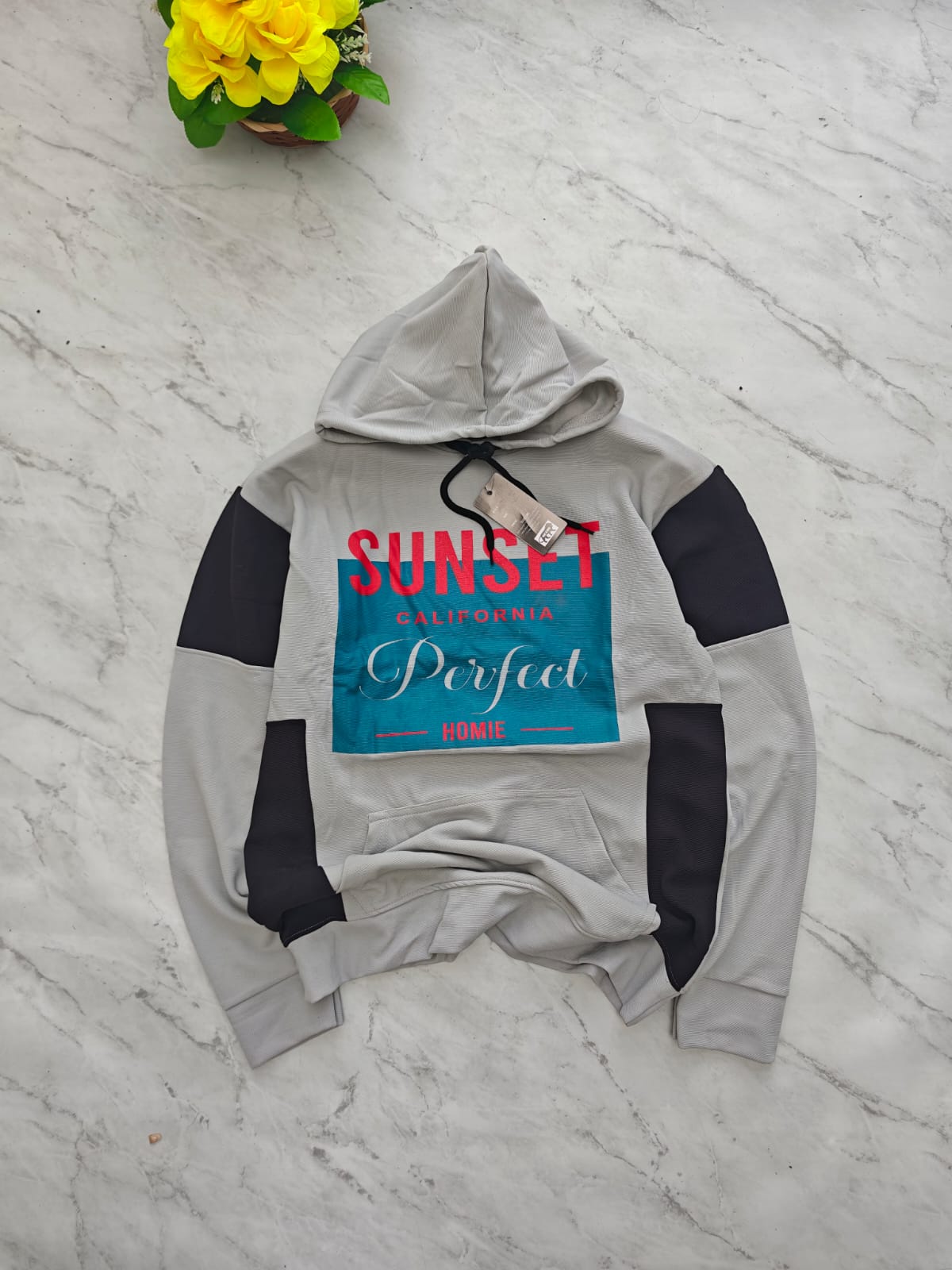 Men's Full sleeve Stylish front print premium  Hoodies tshirt single pcs @249(grey) (Fabric Reference – Please Read Description)