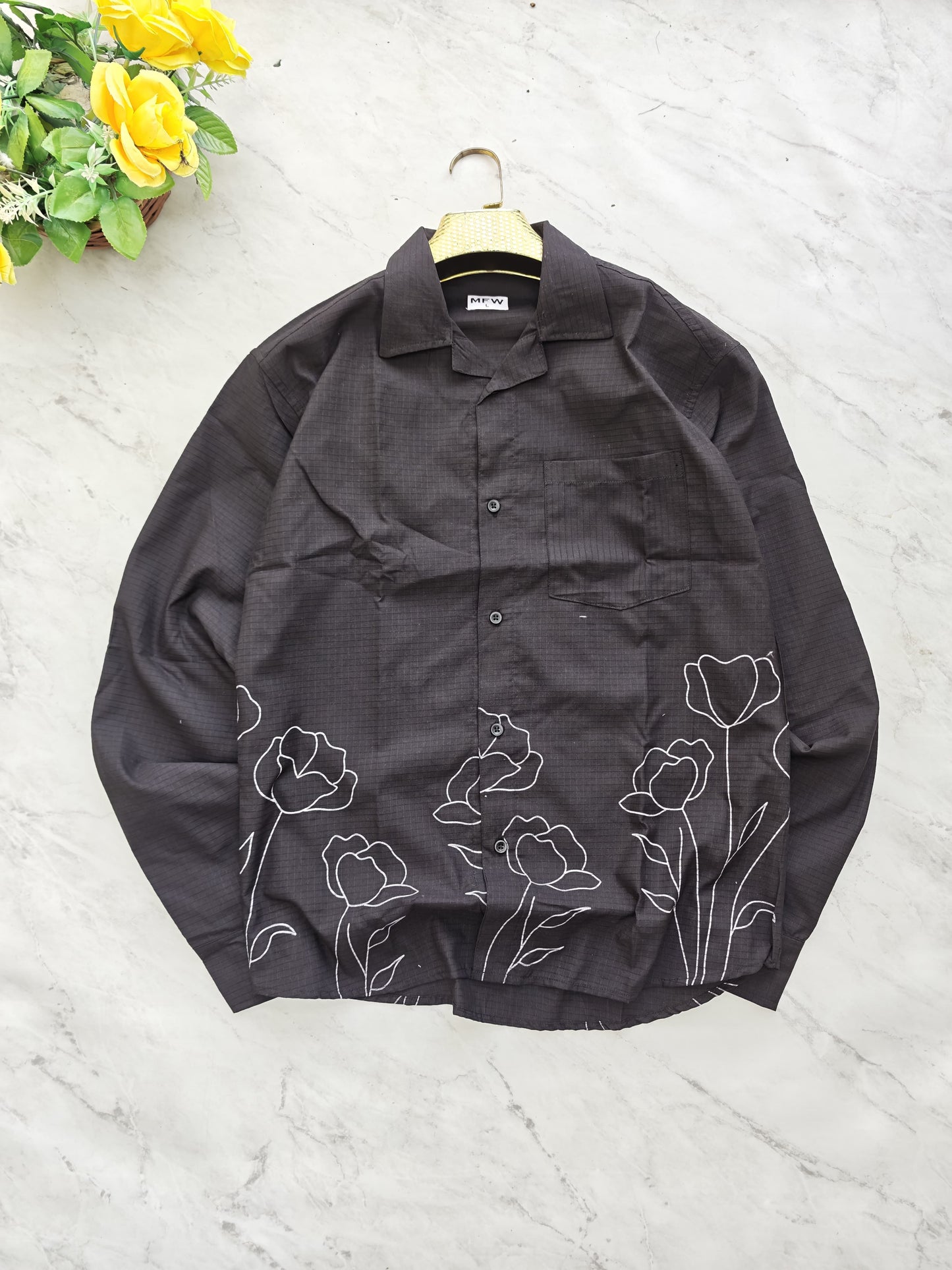 MFW Cuban Collar Border print shirts Single pcs @299 and Buy 4 pcs combo @999