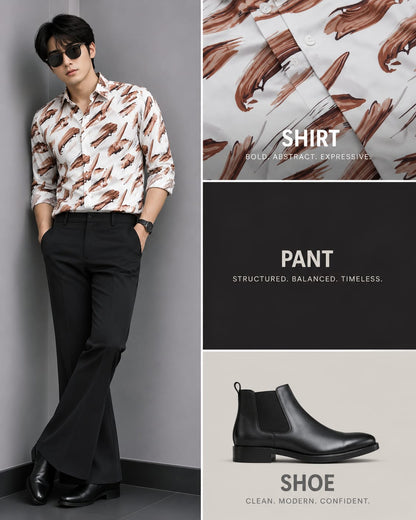 3 in 1 combo viscose shirts + boot but pant + shoe combo buy @999 only