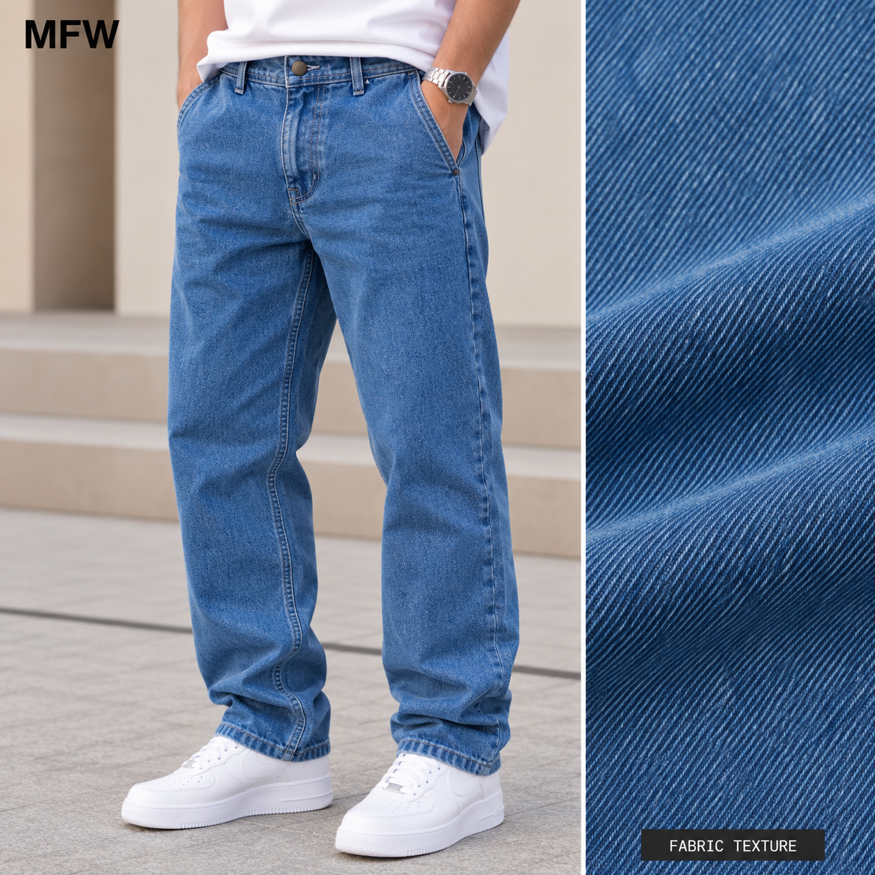Men's premium Side pocket mom fit jeans pant buy @450 rs only[D.Blue]