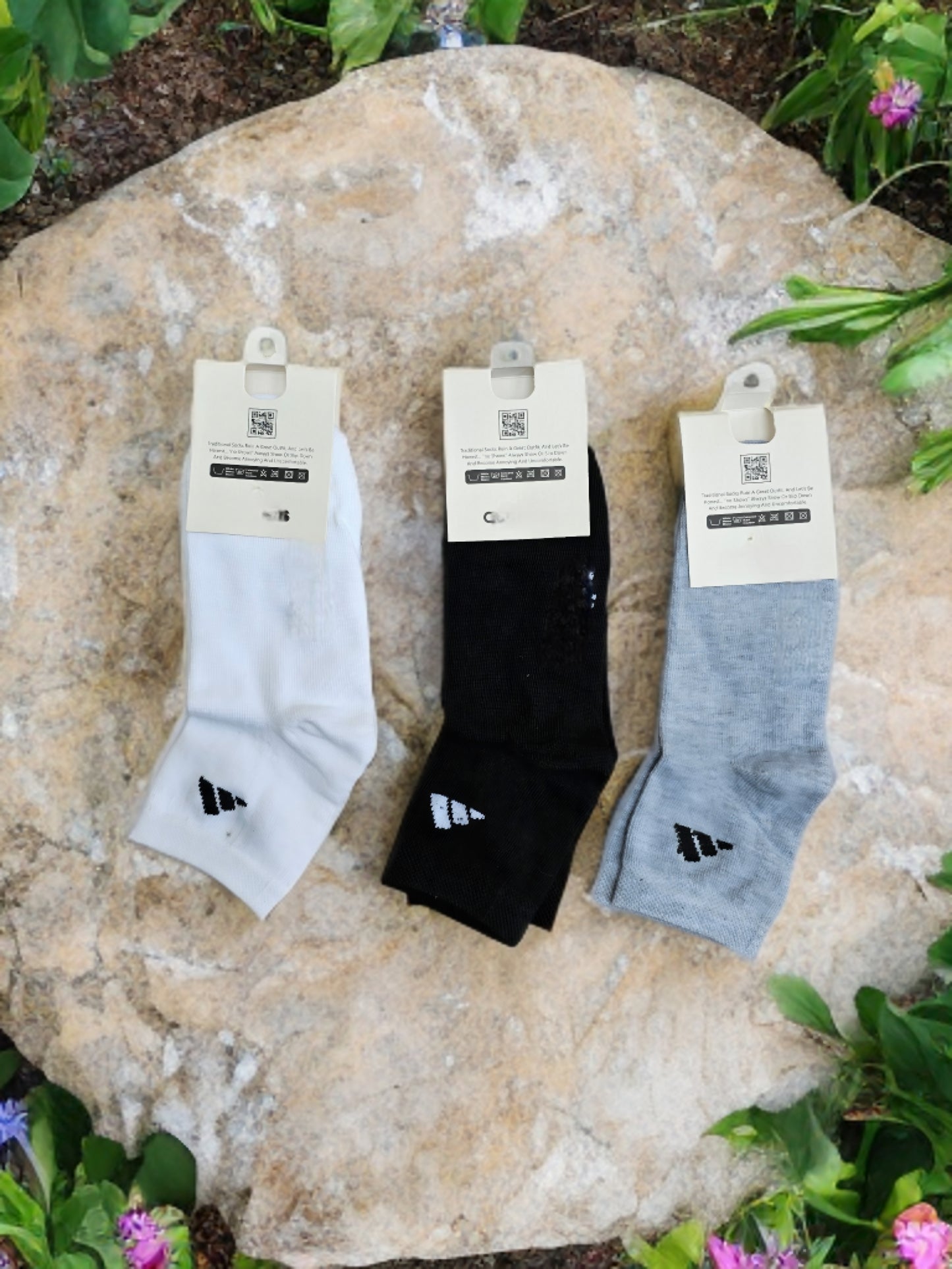 3 pcs pack Unisex ankel length shoe socks Accessories 3 colours pack