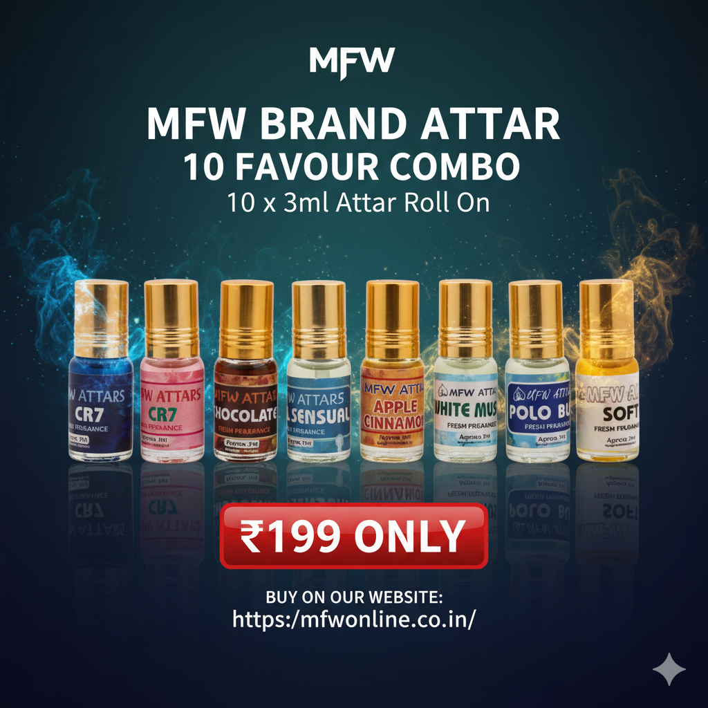 10 in 1 combo MFW Attar pack of 10 flavour attar buy @200 only