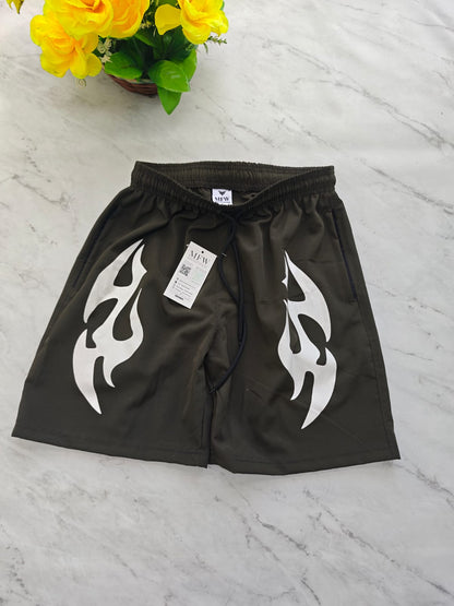 NS fire printed shorts buy 3 pcs @499 and 1 pcs @199[Green]