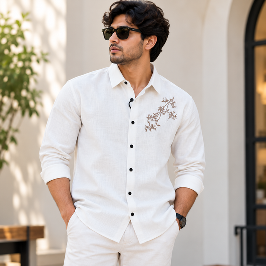 MFW Lenin embroidery work shirts Single pcs @299 and Buy 4 pcs combo @999
