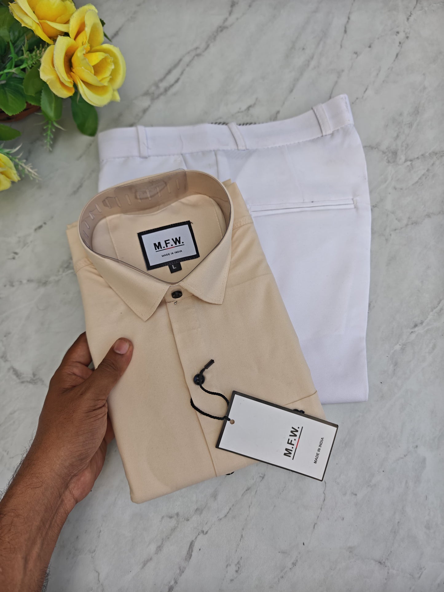 2 in 1 combo MFW plain shirts + Twill polo fit pant combo buy @550 rs only