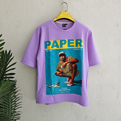 Round neck Front and back print drop shoulder Tshirt 1 pc @199 and 3 pcs @ 499