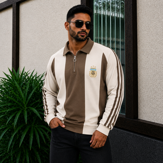 Men's  korean Collar premium old money Zipper Full sleeve tshirts@249 (Fabric Reference – Please Read Description)
