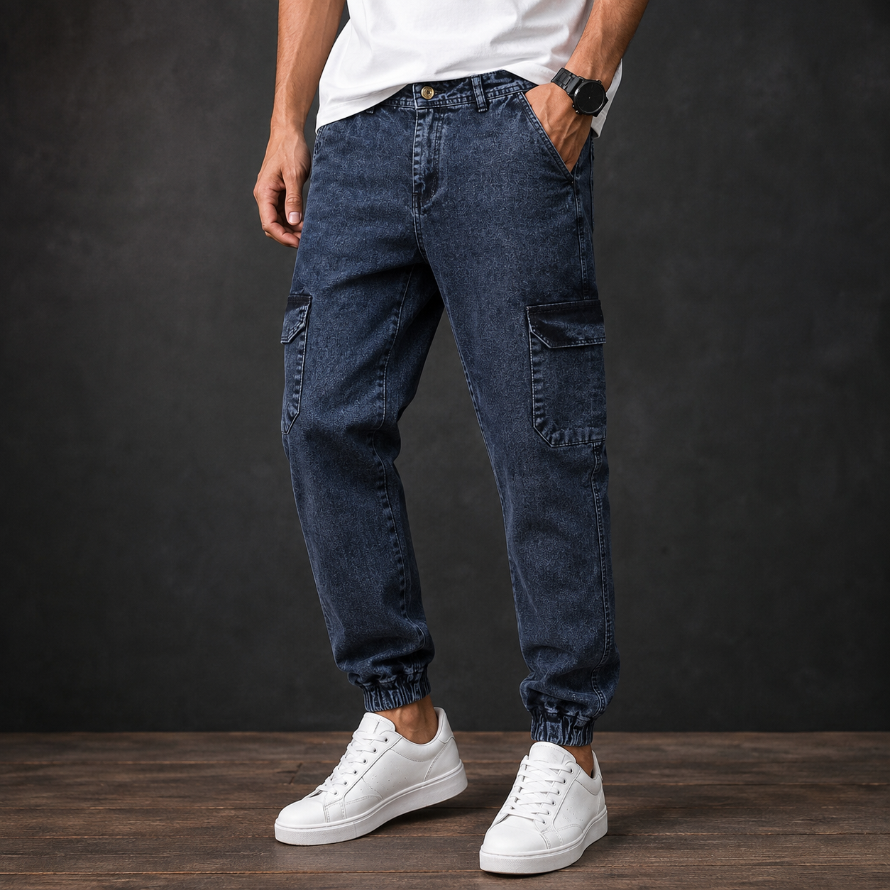 Mfw 6 pocket mom fit denim joggers cargo pants buy @500 rs only