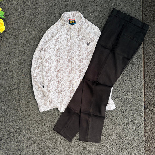 2 in 1 combo old money type Lenin  Printed  shirts + polo fit buy @600 only