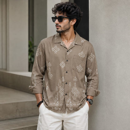 MFW Cuban Collar Border print shirts Single pcs @299 and Buy 4 pcs combo @999