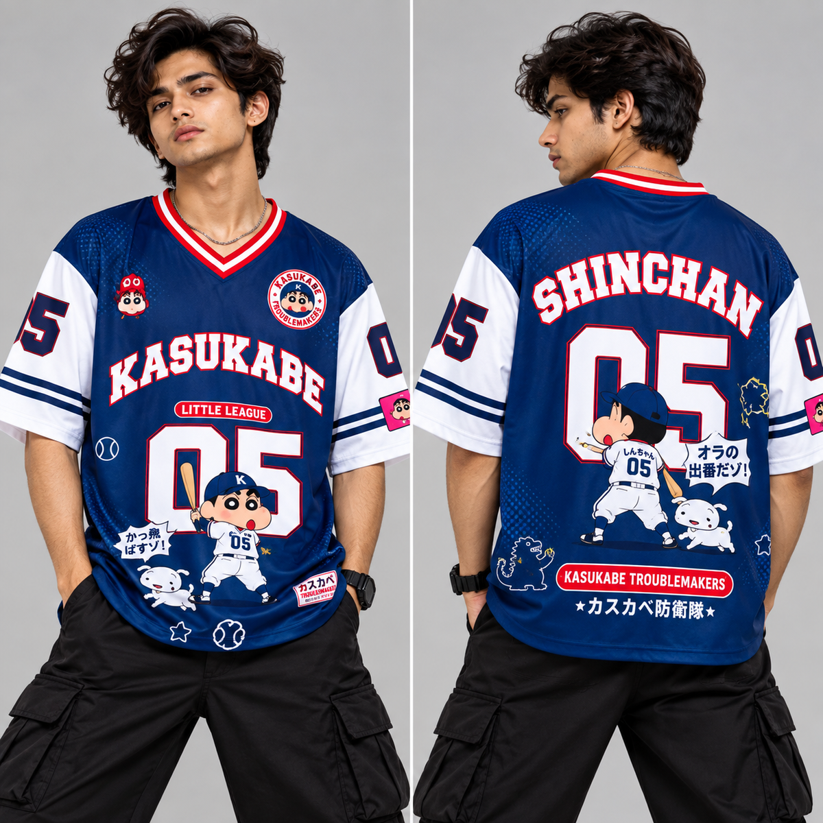 V-Neck Rib type anime printed jersey tshirts buy@250 rs only