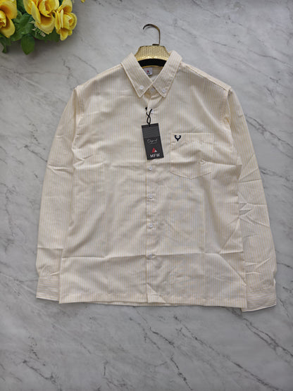 MFW Boxy type oxford stripes shirts Single pcs @299 and Buy 4 pcs combo @999 (yellow)