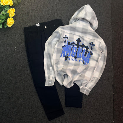 2 in 1 combo MFW hoodie back printed shirts + Mom fit jeans buy @ 600