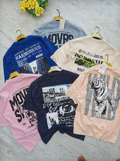 3 in 1 combo buy 3 pcs Random design Acid wash tshirts buy 500 only(Read description before ordering)
