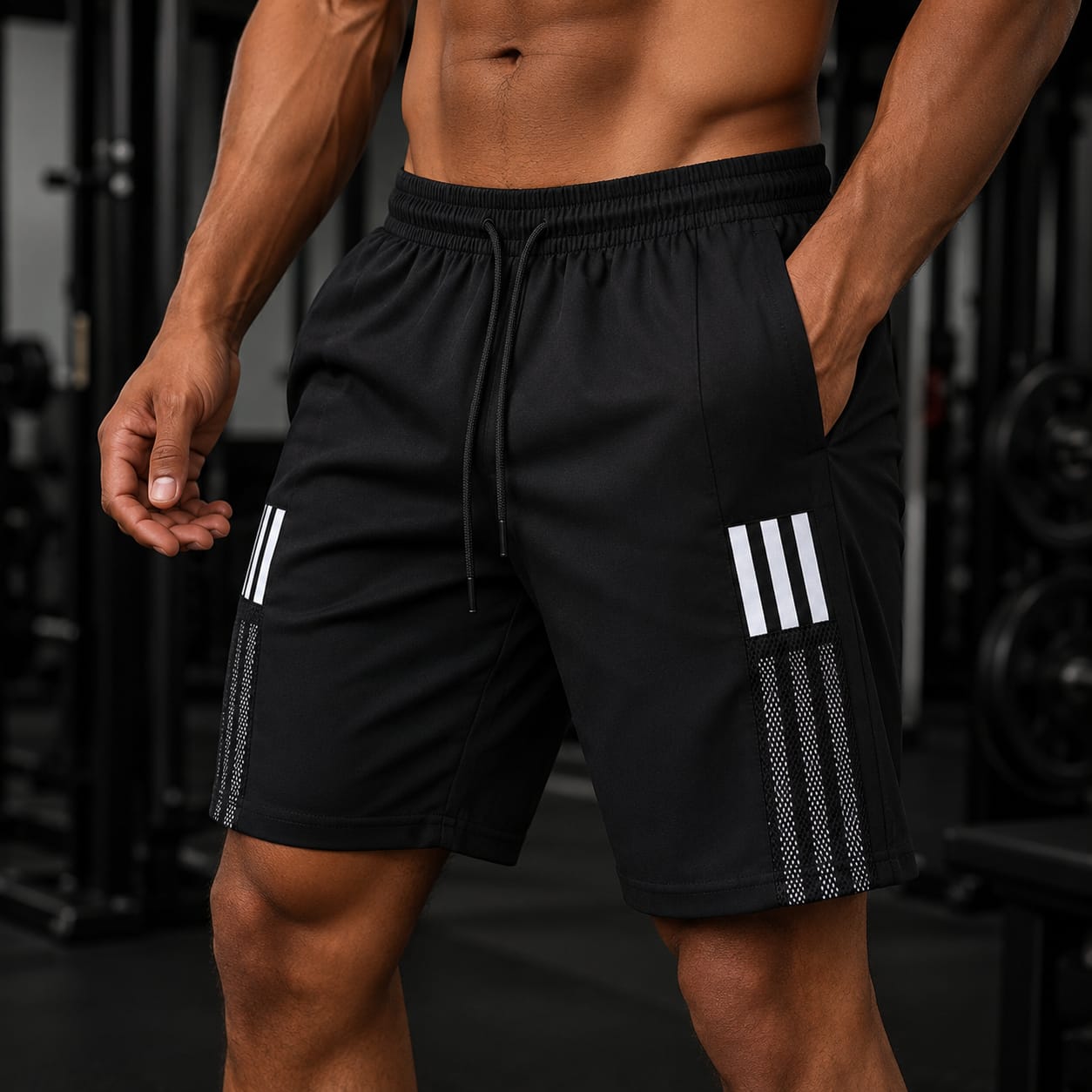 NS 3 line shorts buy 3 pcs @499 and 1 pcs @199 [Black ]