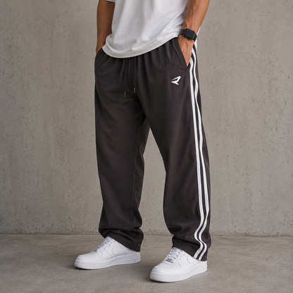 Mfw Baggy Street Wear Stripes Track pants buy 1 pc @199 3 pcs @ 499 (Grey)