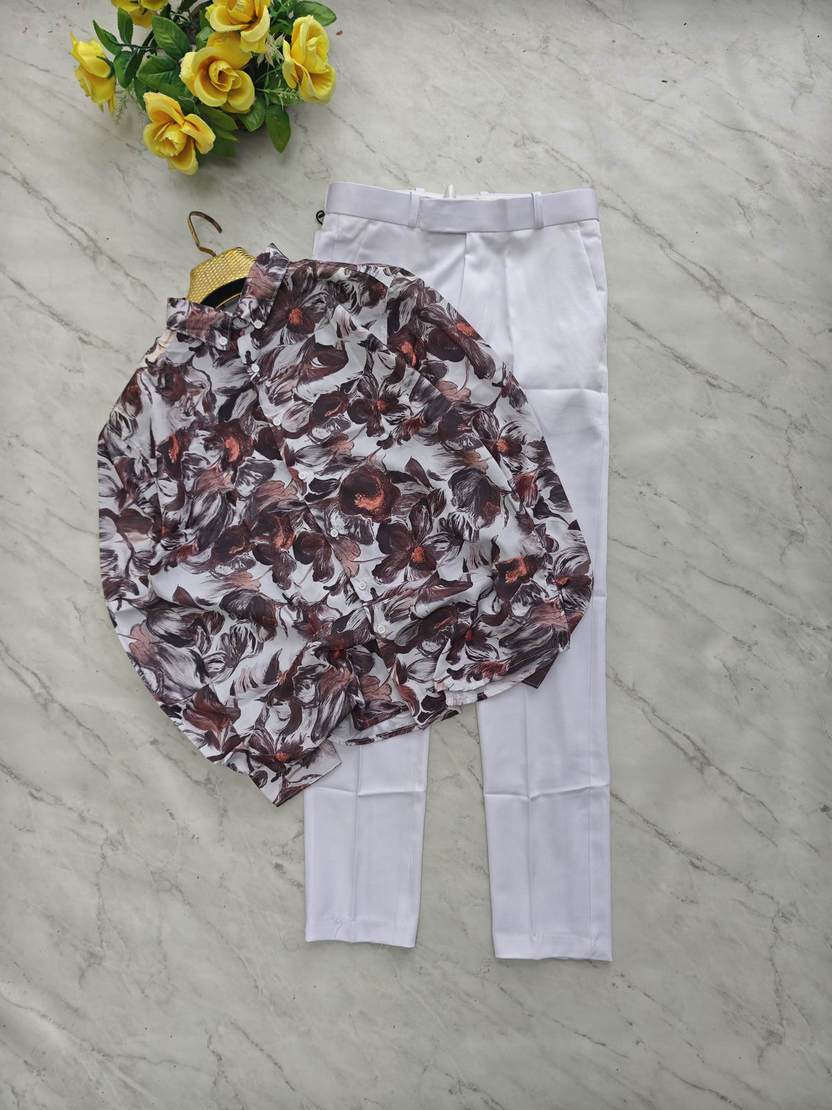 2 in 1 combo MFW viscose printed shirts + Twill fabric polo fit pant buy @600 rs only