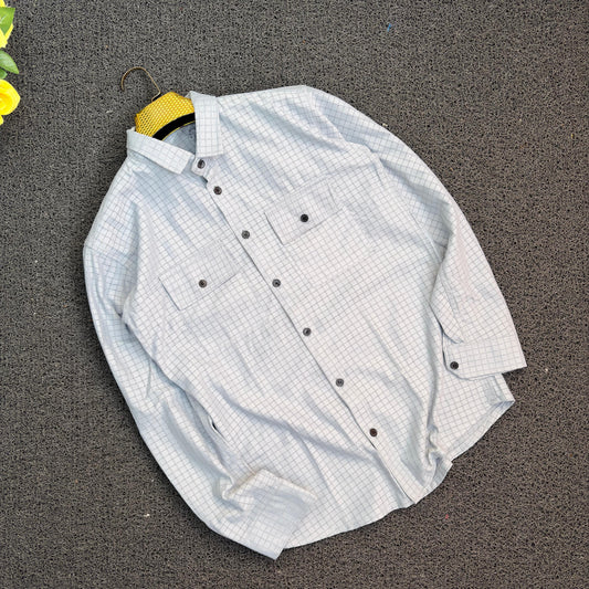 MFW Full sleeve Double pocket Netted fabric Shirt single pcs @299 and Buy 4 pcs combo @999